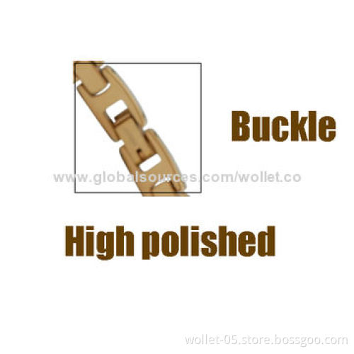 Gold Plating Power 316L Stainless Steel Volcano Bracelet with High Polished, Lead For Fashion People